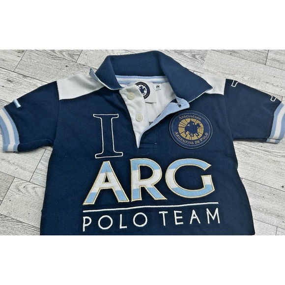 Asociacion Argentina De Polo Other - Argentina Polo Team Toddler Boys SZ 2 Blue Rugby Shirt Asociacion Arg de polo